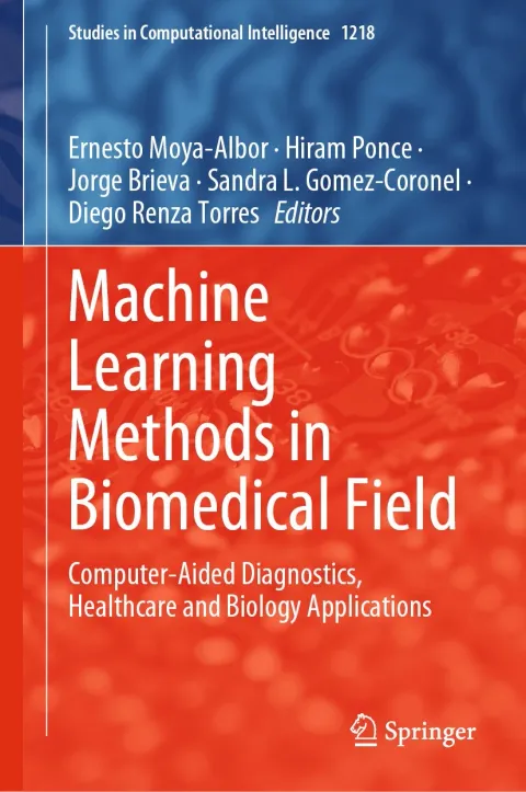 Cover of Machine Learning Methods in Biomedical Field, the Springer book containing the DermAware chapter